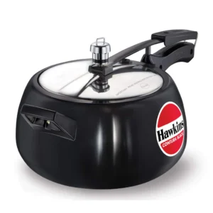 Hawkins Contura Black Pressure Cooker, 5 Litre, Black