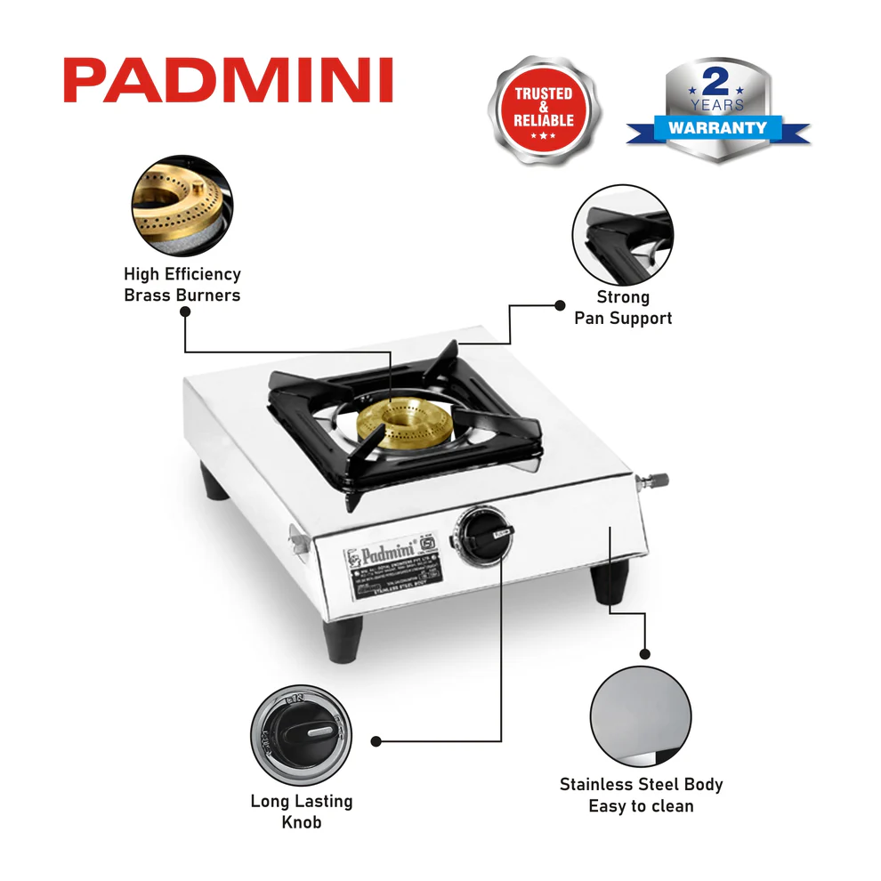 Single Burner Stainless Steel Gas Stove - Image 4