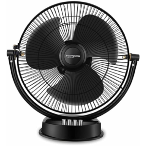 Longway Speedy P1 300 mm/12 inch Ultra High Speed 3 Blade Anti-Dust Decorative Star Rated Ceiling Fan (Black, Pack of 1)