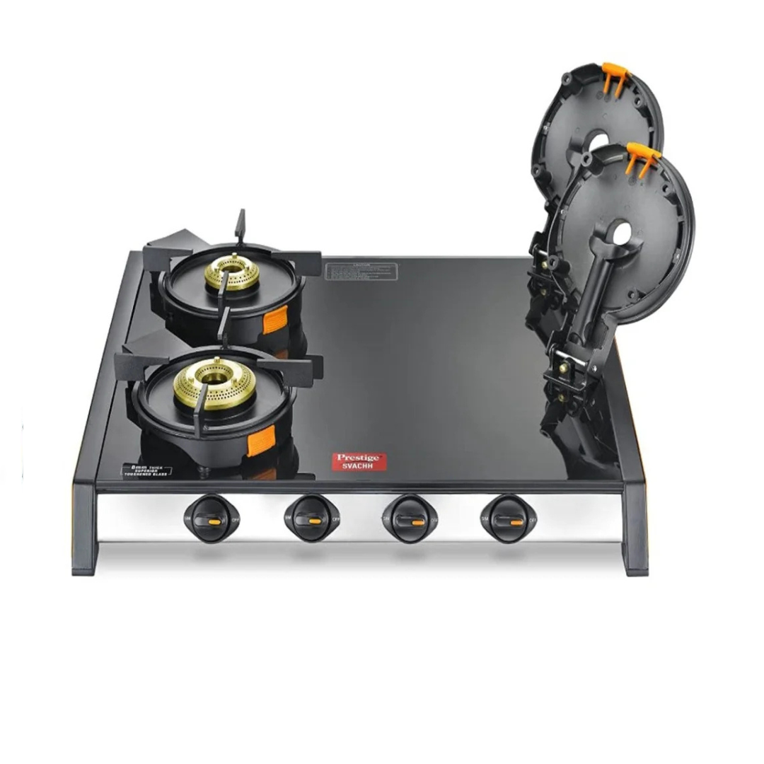 Prestige 4 Burner Glass top LP Gas Stove