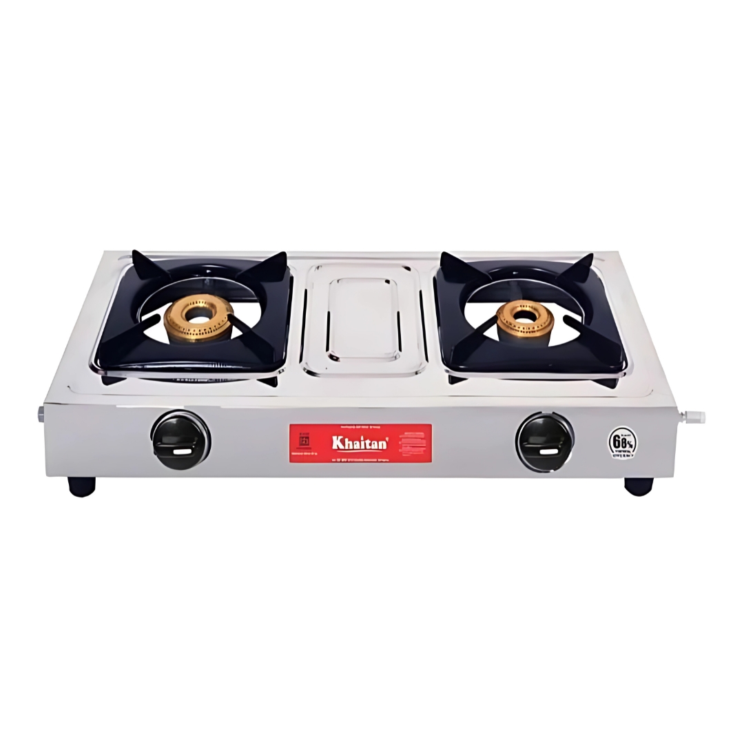 Classic Stainless Steel 2 Burner Gas Stove