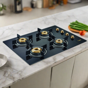 Glass Top Gas Stove, For Kitchen, Stainless Steel